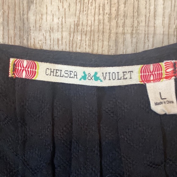 Chelsea & Violet Black Crochet Tassle Dress Large - Picture 4 of 7